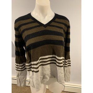 Lisa Todd Black & Green & White Sweater Size L